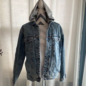 Forever 21 Hooded Denim Jacket